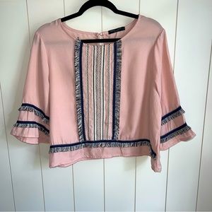 Romeo + Juliet Couture embroidered crop top